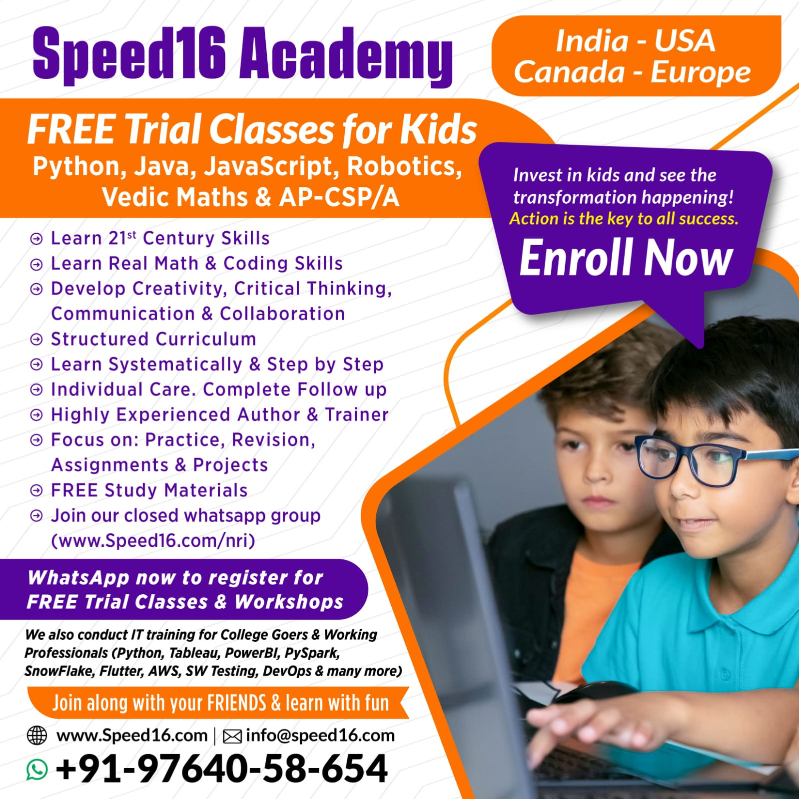 Speed16 Math and Programming Academy